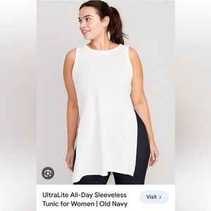 Old Navy split hem sleeveless tunic - size L petite